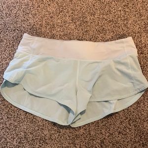 Lululemon speed shorts 8 baby blue